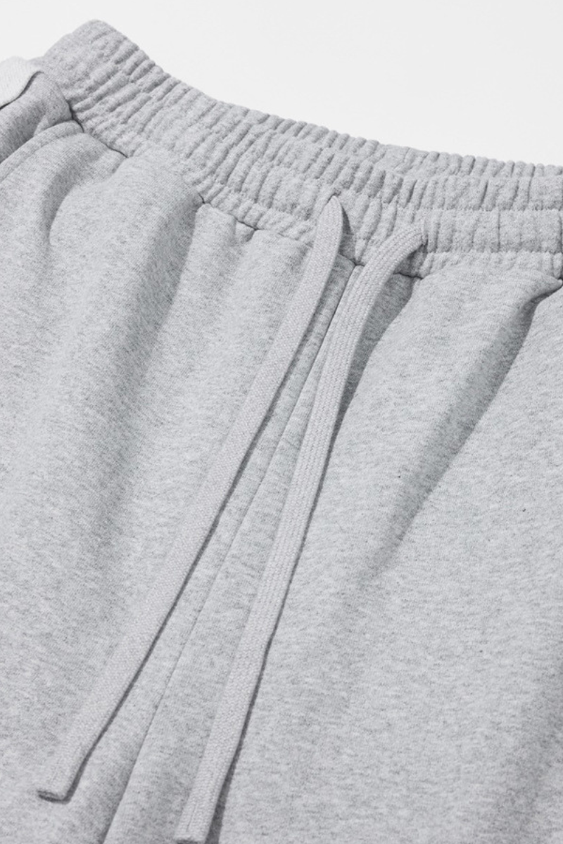 Men's Fall Clothing 450g Knit Raw Edge Straight Pants