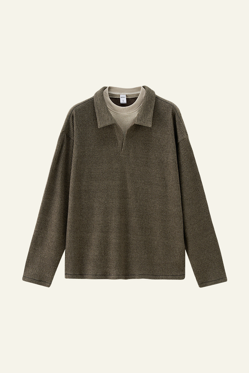 Men's Streetwear Faux Two-piece Patchwork Sweatshirts