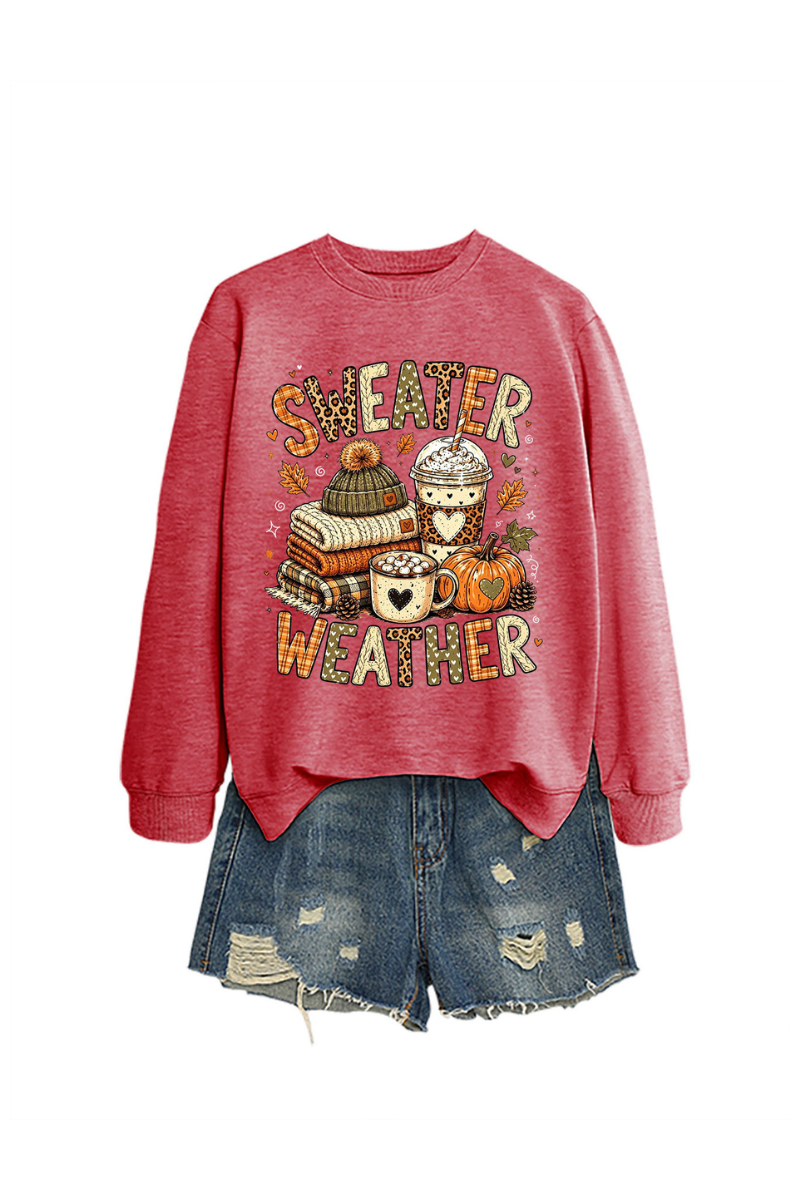 Unisex Fall Clothing Pumpkin Sweater Weather Sweatshirt