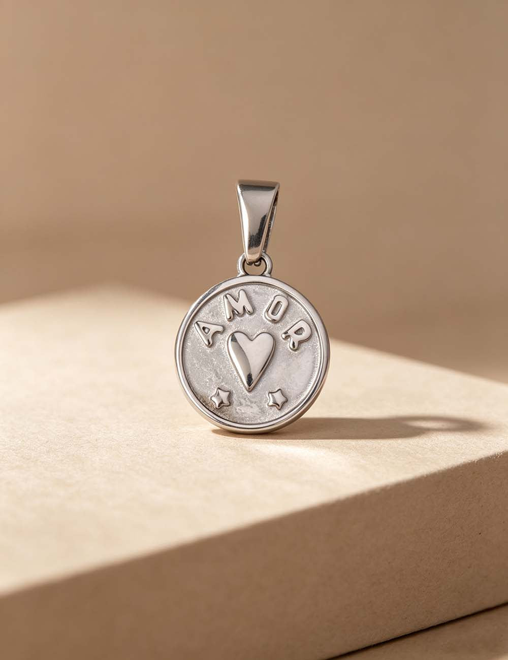 Ladies Vintage Romantic Envelope Heart Beetle Charm Pendant