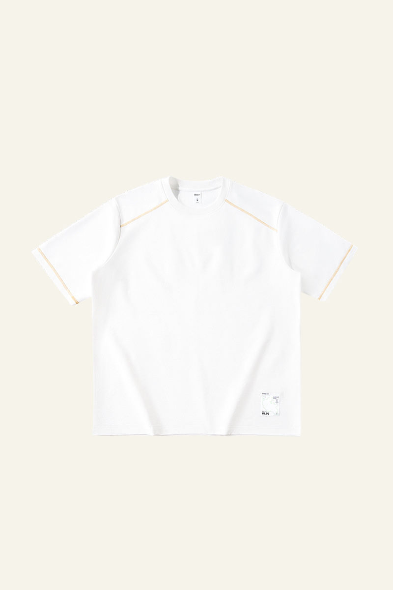 Men's Streetwear Color-Blocked Stripe Sport T-shirt
