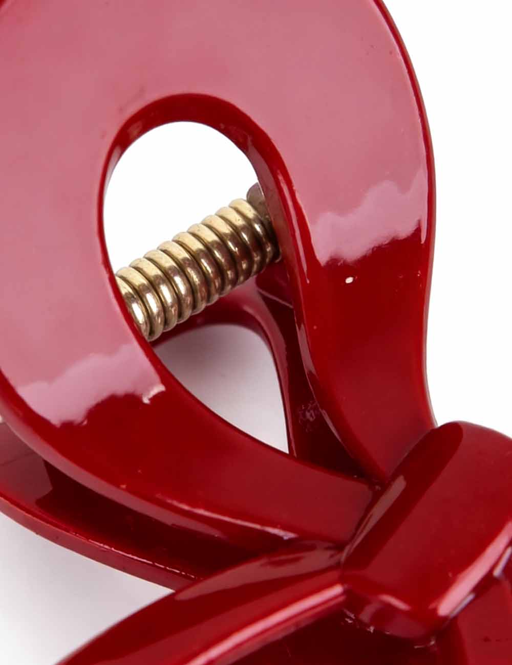 Ladies Bow Solid Color Acrylic Hair Claw Clip