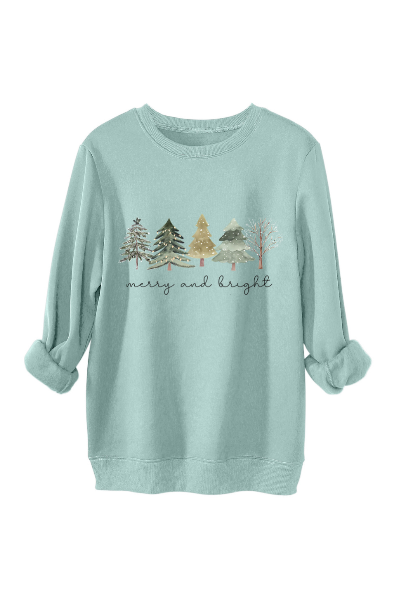 Unisex Fall Clothing Christmas Tree Graphic Sweatshirt