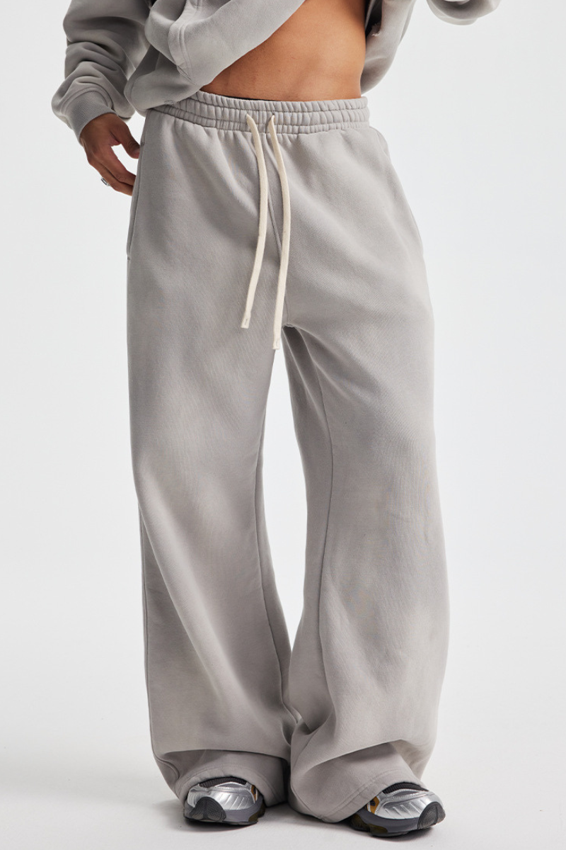 Men's Fall Clothing Washed Distressed Fleece Pants