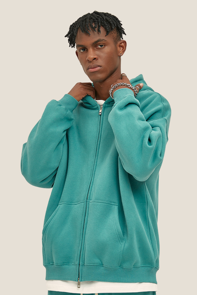 Men's Fall Clothing 350G Full Zipper Hoodie Jacket