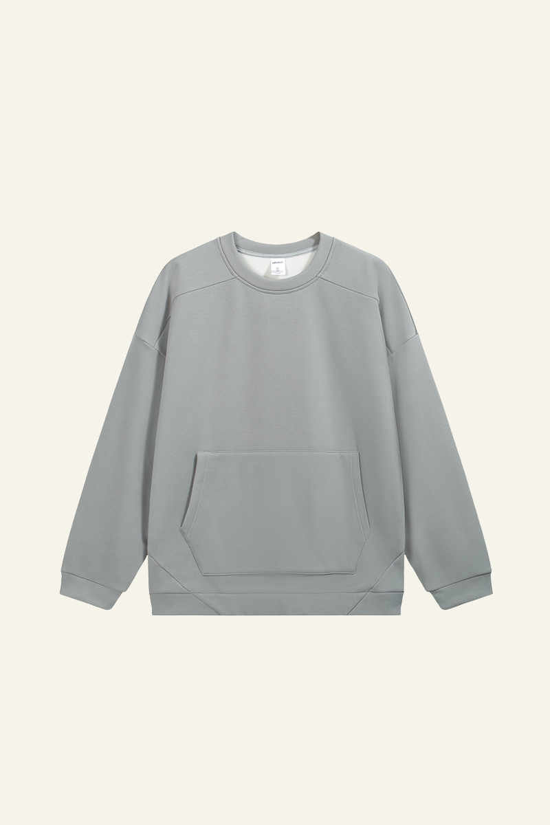 Men's Streetwear Solid Front Pocket Pullover
