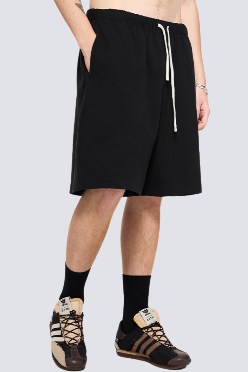 Men's Summer 290g Textured Fleece Loose Elastic Shorts