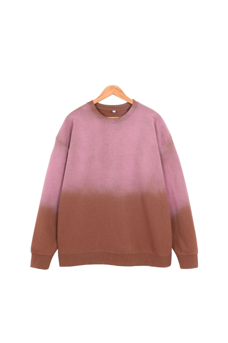 Unisex Fall Clothing Sandblasted Gradient Sweatshirt