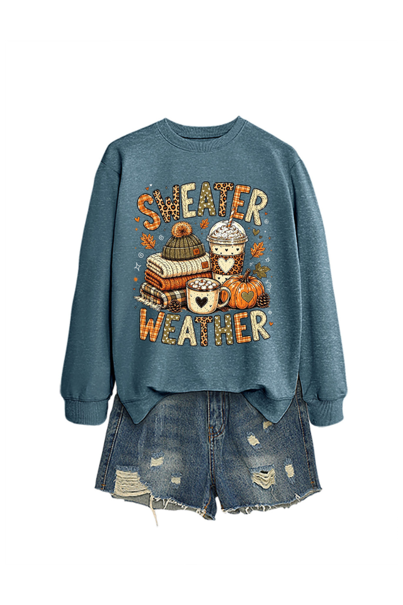 Unisex Fall Clothing Pumpkin Sweater Weather Sweatshirt