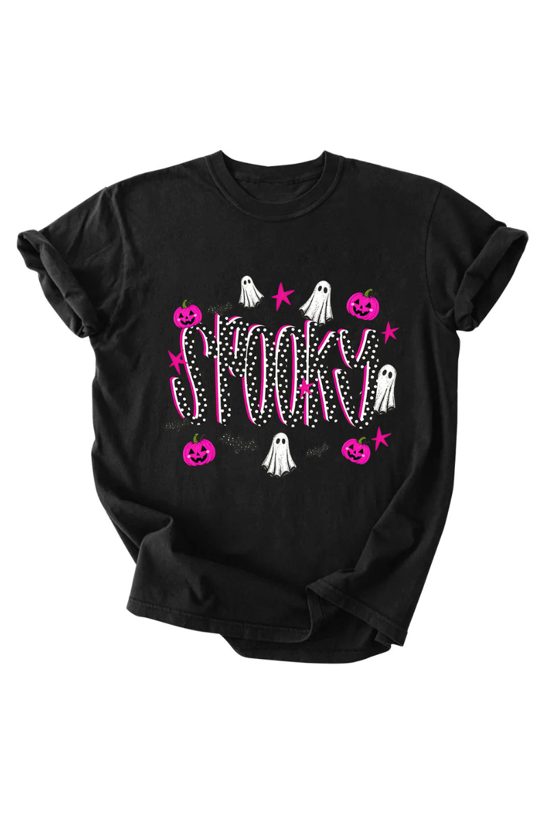 Unisex Summer Halloween Pumpkin Ghost Graphic T-Shirt