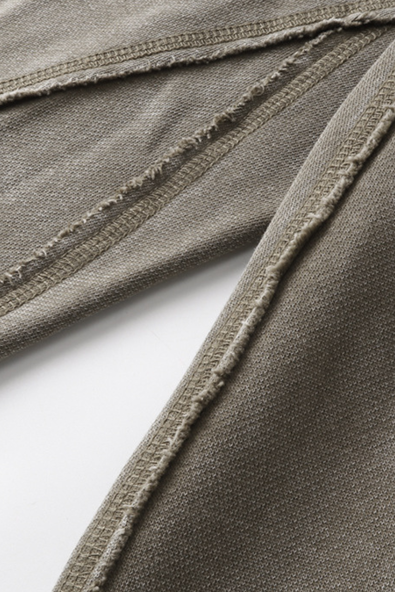 Men's Fall Clothing Cotton - Raw-Edge Patchwork Pants