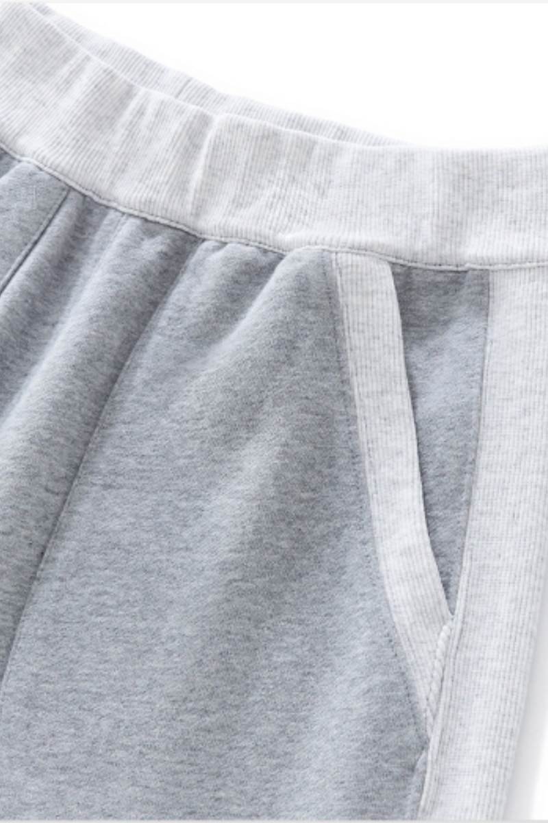 Women Fall Clothing 100% Wide Leg Raw Hem Pocket Sweatpants