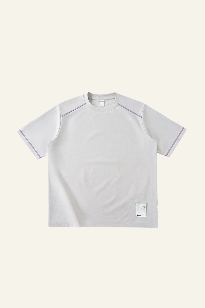 Men's Streetwear Color-Blocked Stripe Sport T-shirt