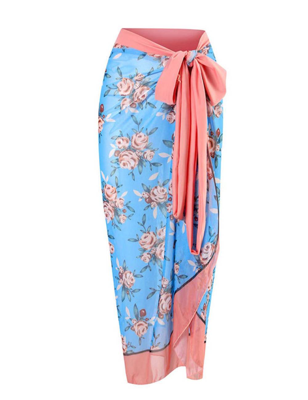 Ladies AB Side Floral Bikini Set with Salong SKSW40135