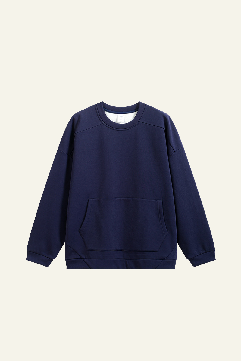 Men's Streetwear Solid Front Pocket Pullover