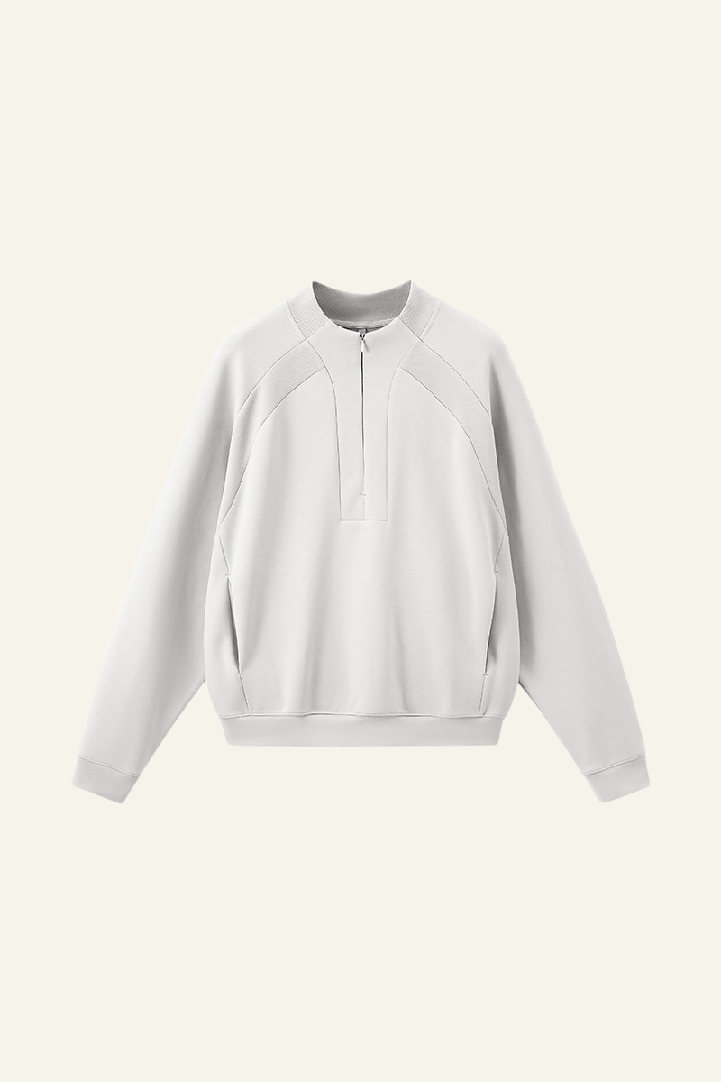 Women's Streetwear Stand Collar Half Zipper Pullover
