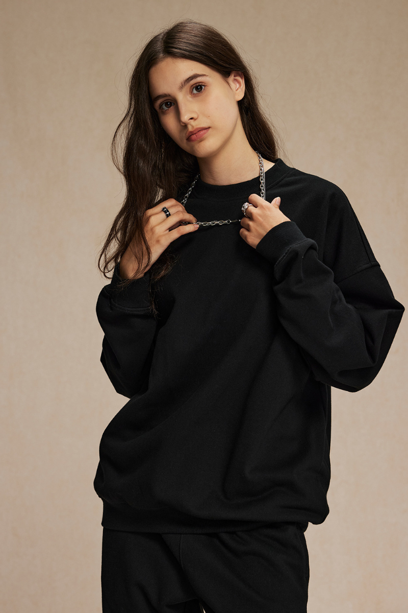 Women's Fall Clothing Streetwear Relaxed Solid Pullover