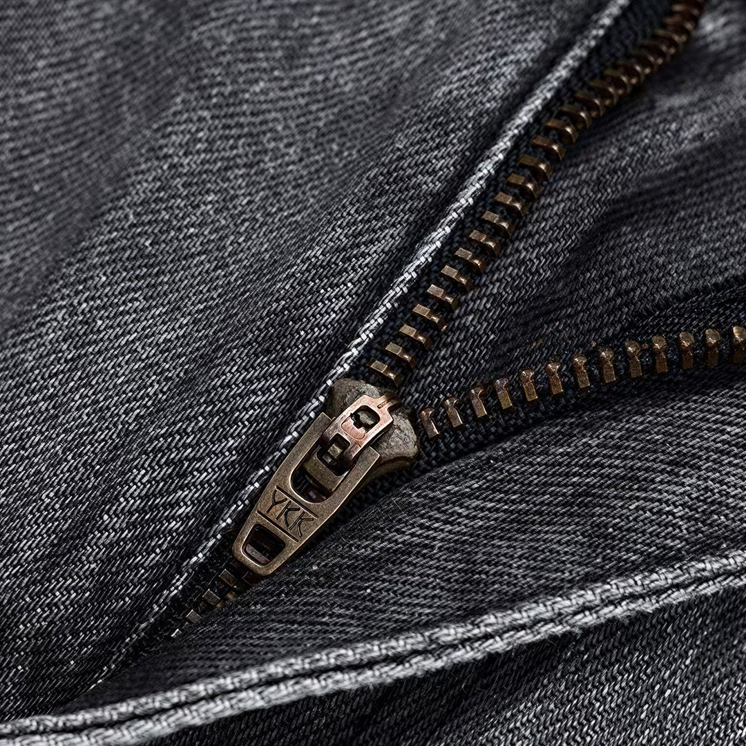 Men's Spring Gray Gradient Cat Whisker Denim Jeans
