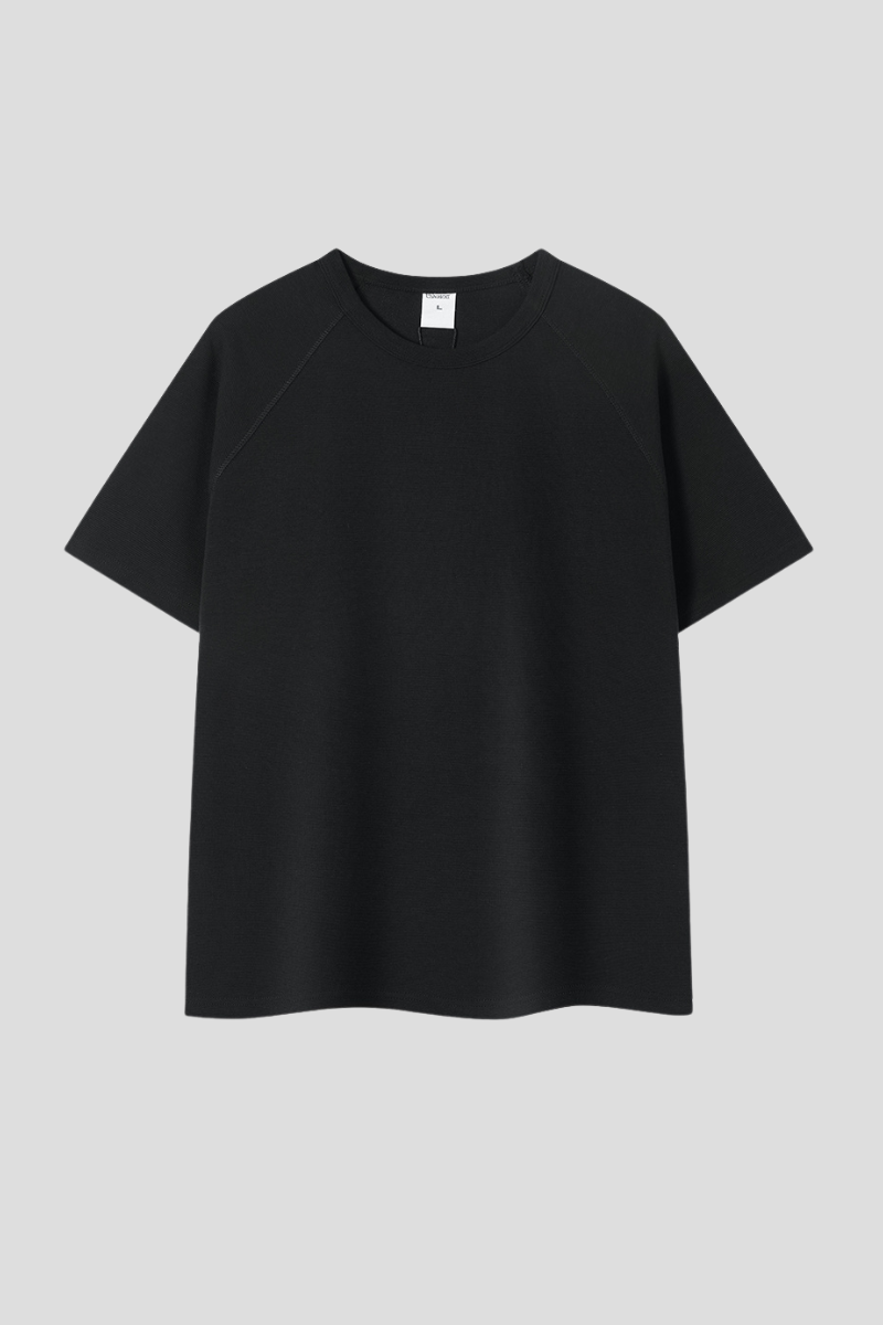 Men's 300g Cotton Raglan Stitch Texture Tee
