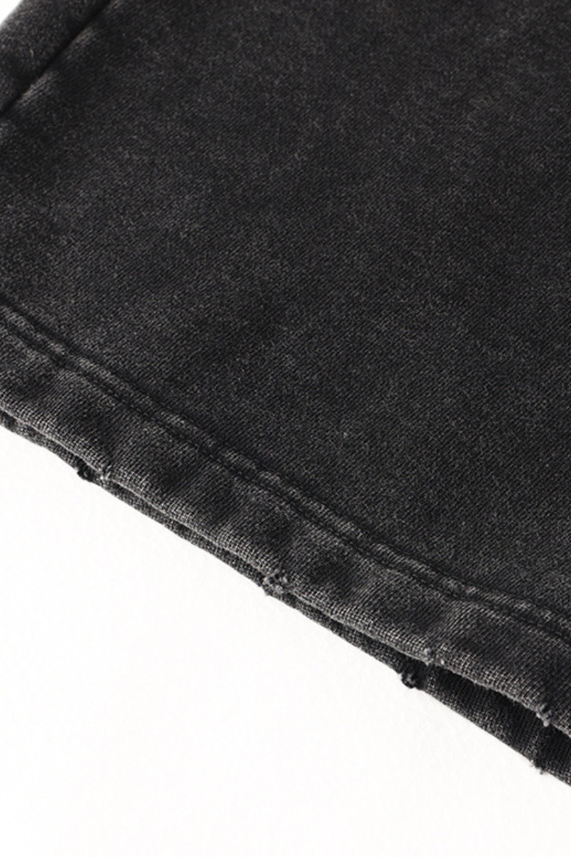 Men's Fall Clothing Cotton Worn-Out Curved-Blade Pants
