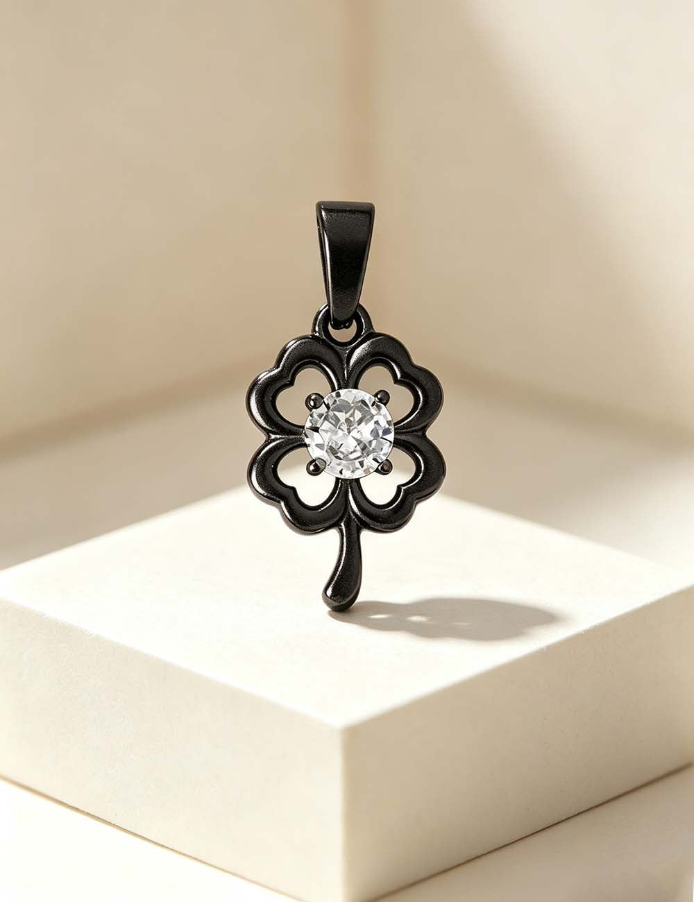Ladies Sweet Romantic CZ Heart Star Charm Pendant