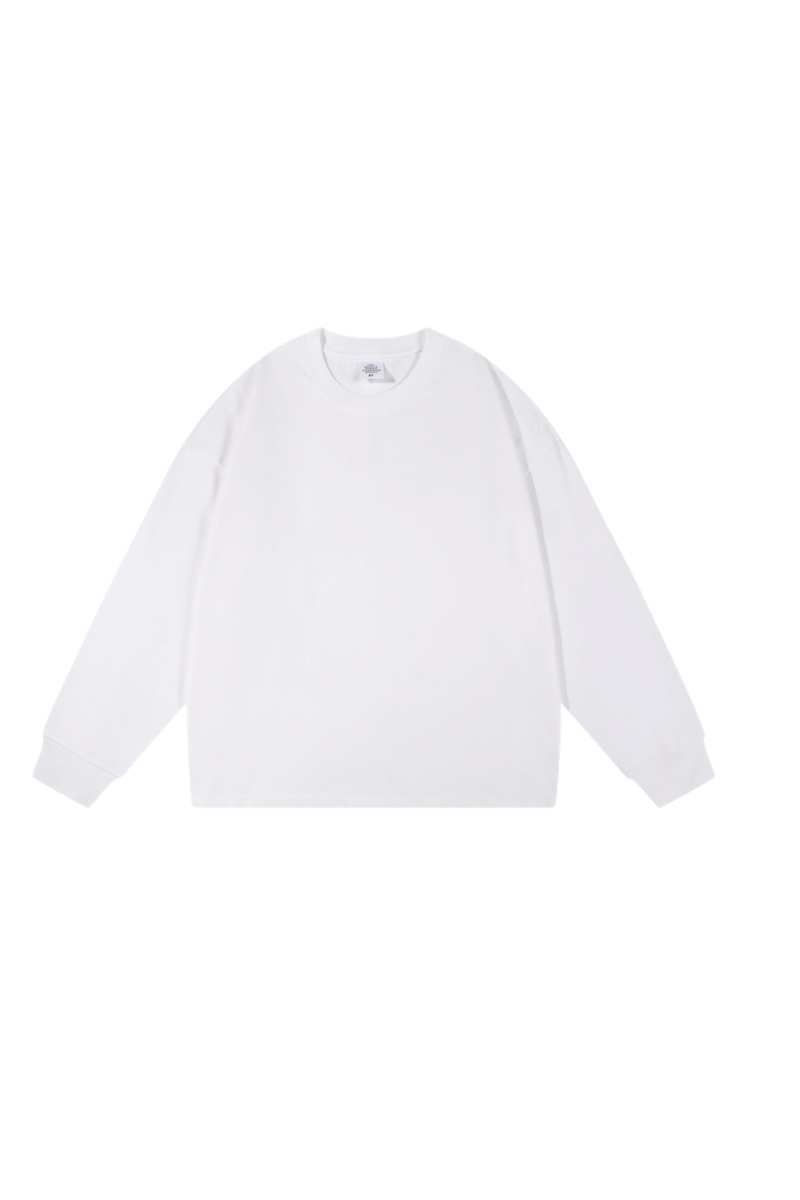 Women's 305g Heavy Cotton Loose Crewneck Long Sleeve Tee