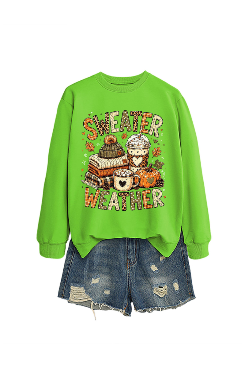 Unisex Fall Clothing Pumpkin Sweater Weather Sweatshirt