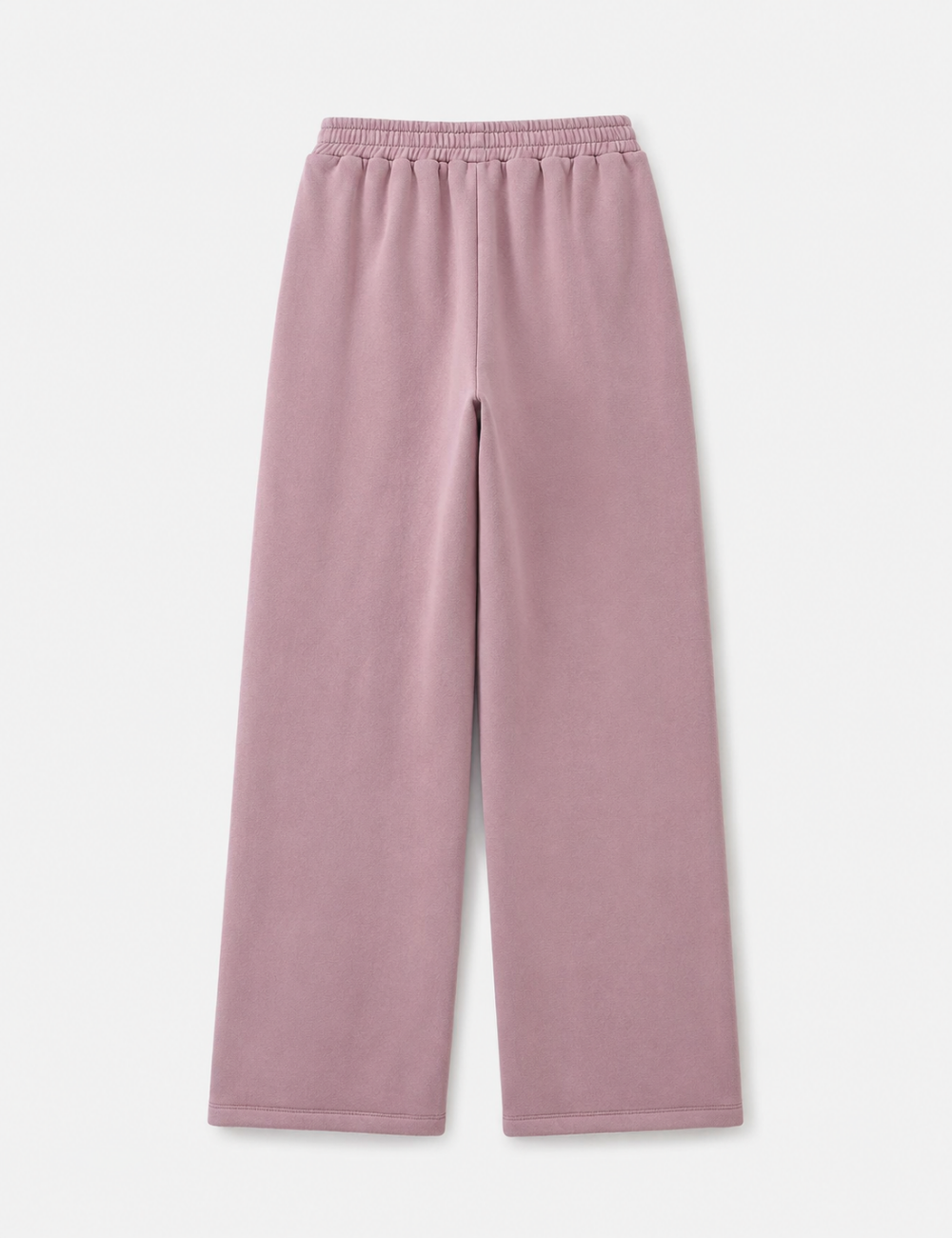 Ladies Embroidery Wide Leg Fleece Sweatpants