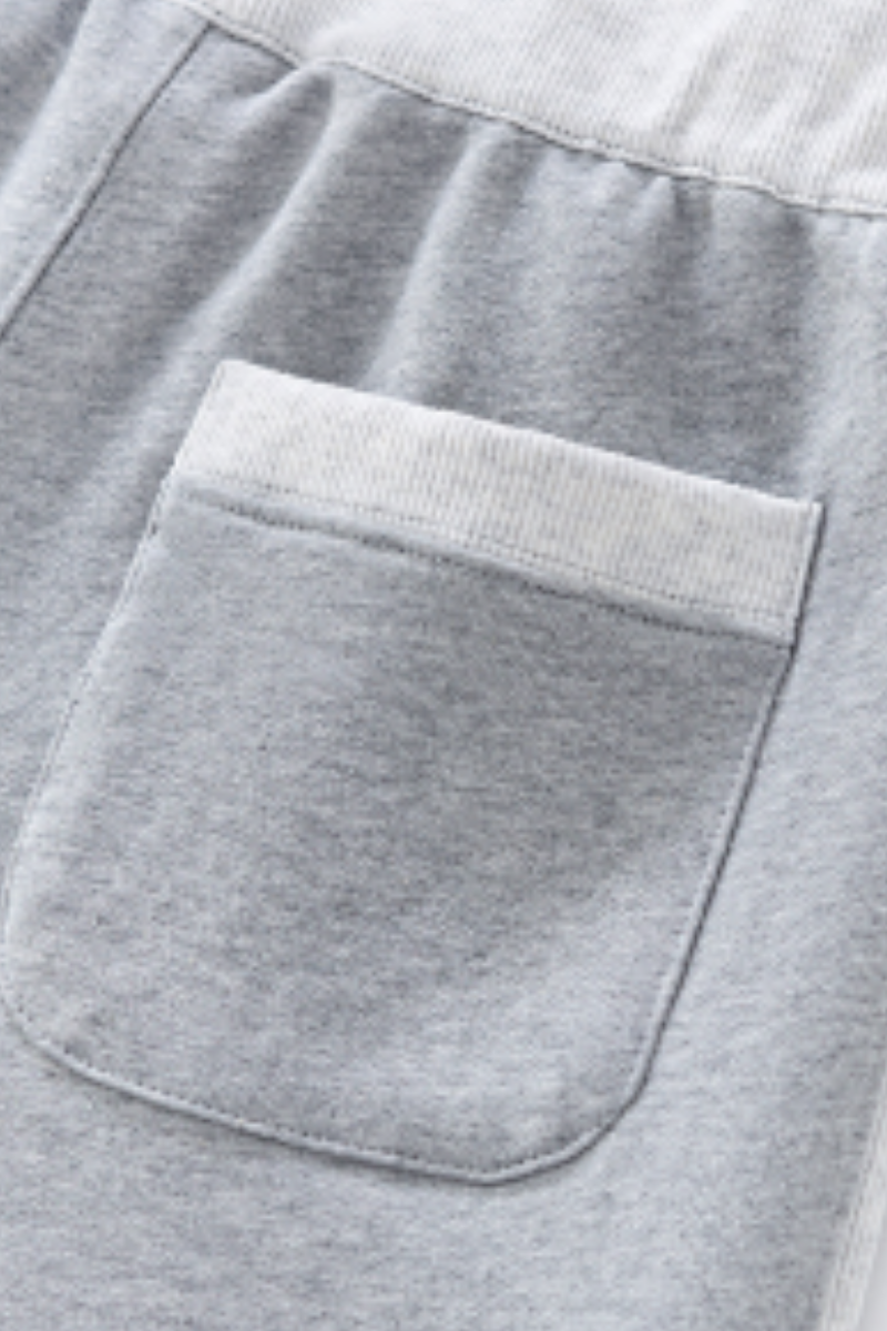 Women Fall Clothing 100% Wide Leg Raw Hem Pocket Sweatpants