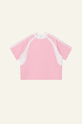 Women's Cotton Side Striped Color Block Streetwear T-shirt