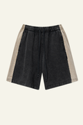 Men's Cotton Streetwear Color-Block Vintage Patchwork Shorts