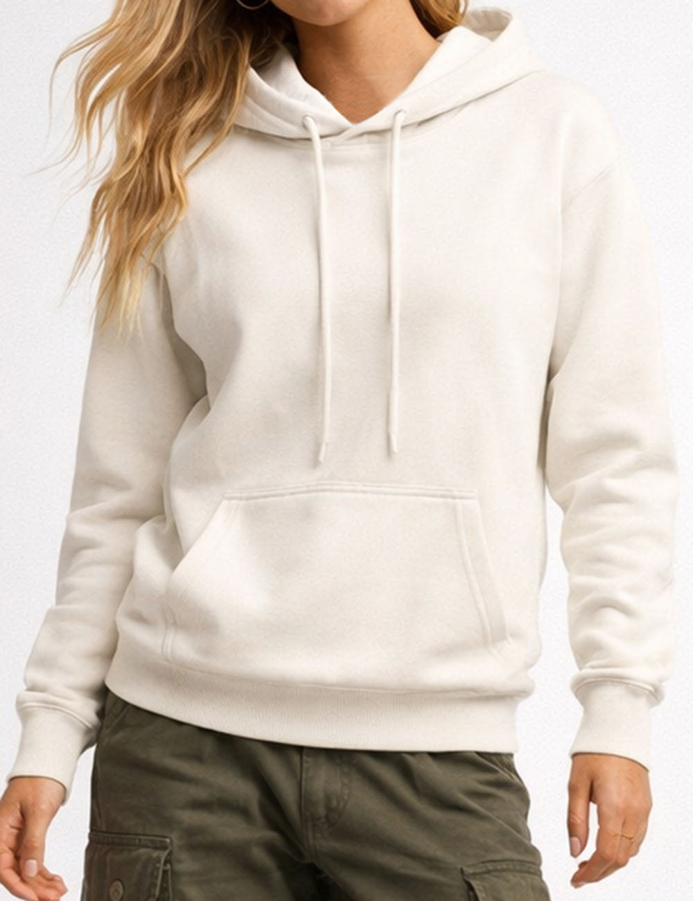 Ladies Everyday Pullover Hoodie Drawstring Long Sleeves Sweatshirt