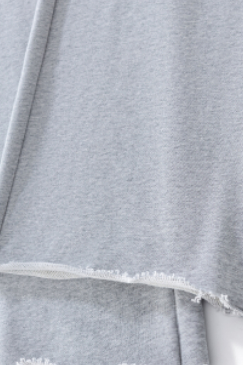 Women Fall Clothing 100% Wide Leg Raw Hem Pocket Sweatpants