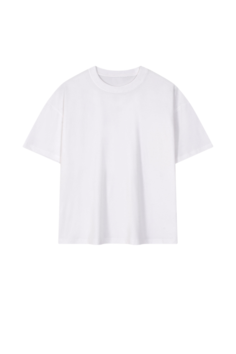 Unisex Summer Cotton Drop-Shoulder Loose-Fit T-Shirt