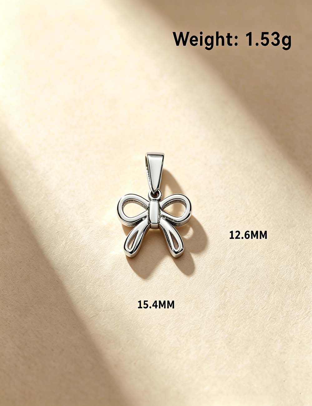 Ladies Vintage Coquette Bow Ribbon Flower Charm Pendant