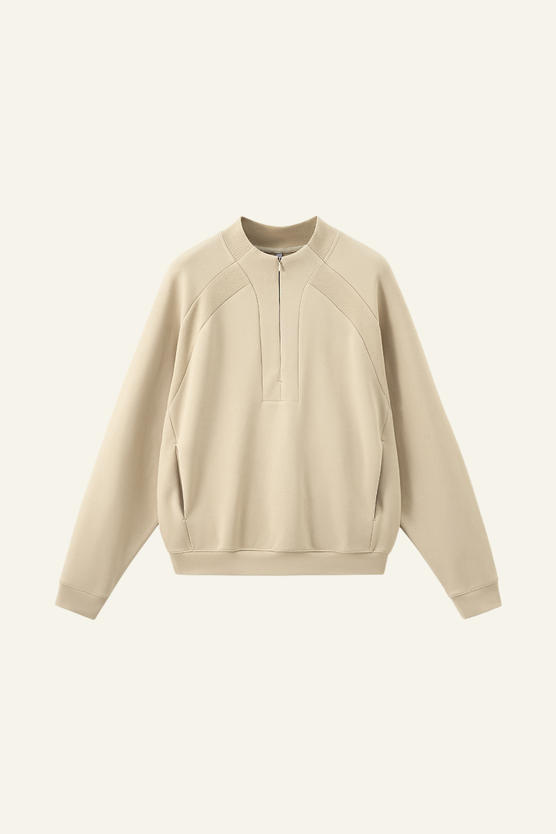 Women's Streetwear Stand Collar Half Zipper Pullover