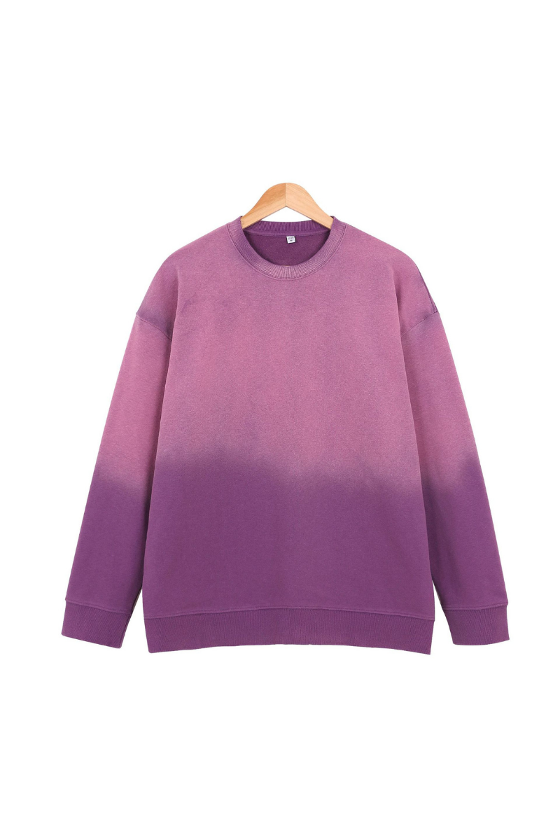 Unisex Fall Clothing Sandblasted Gradient Sweatshirt