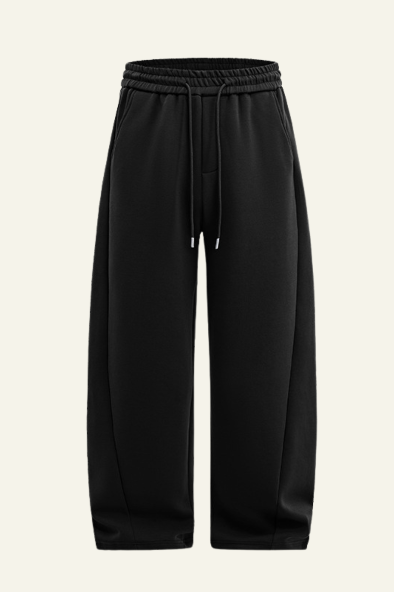 Men's Streetwear Drawstring Straight-Leg Pants