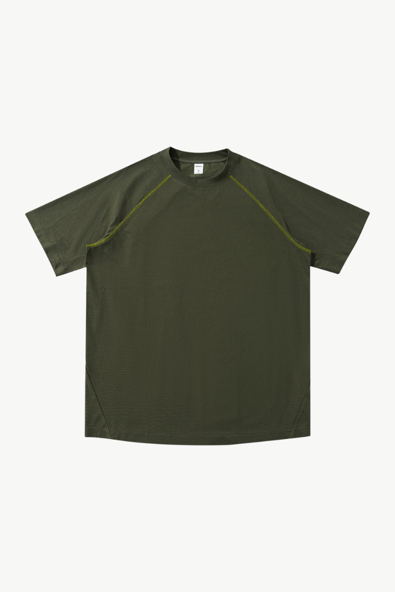 Men's 220g High Stretch Contrast Stitch Raglan Tee