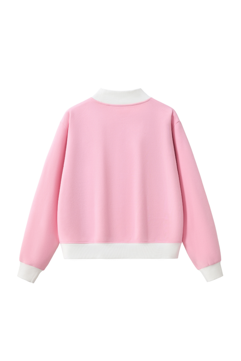 Unisex Fall Clothing Colorblock Cross-Neck Sweatshirt