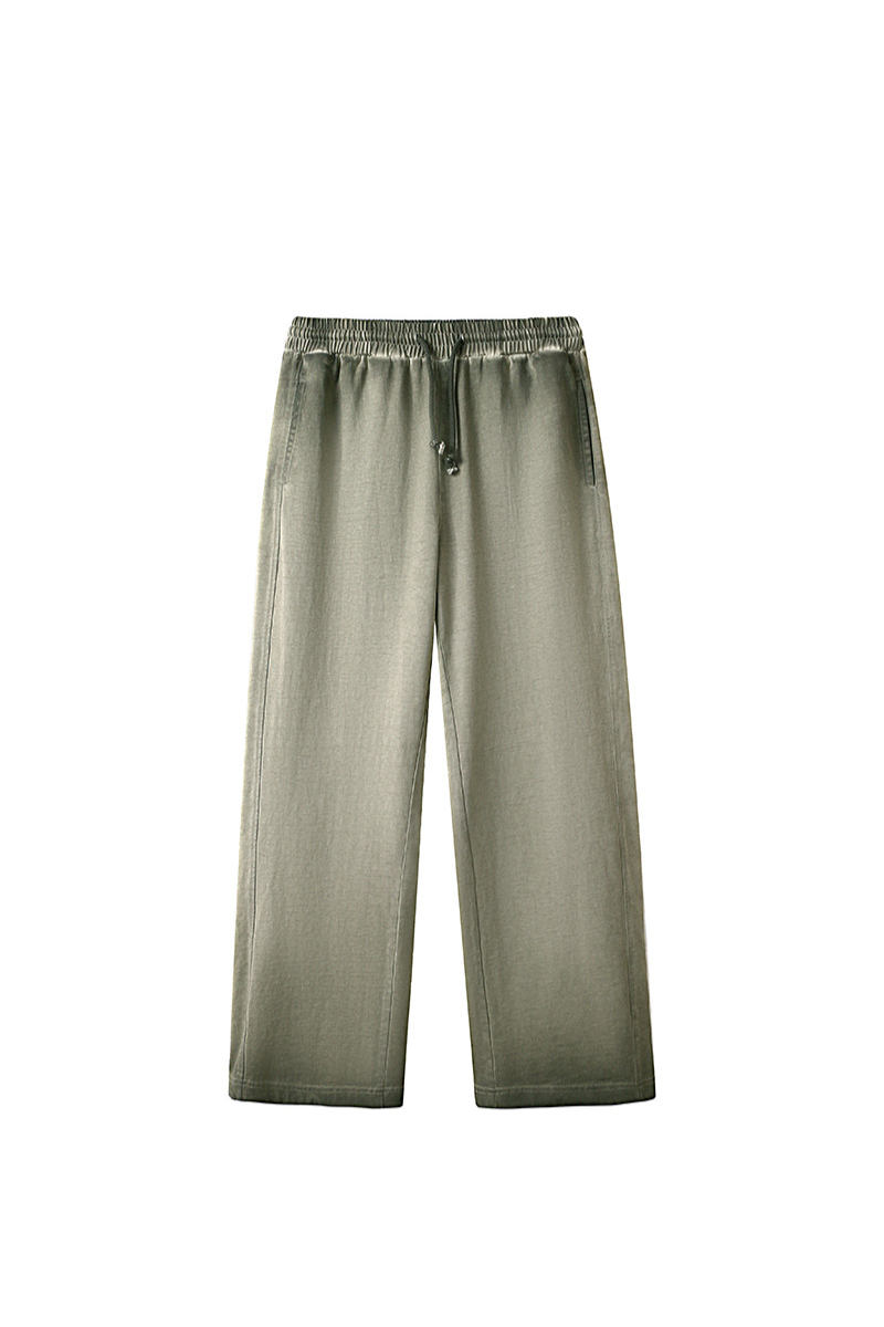 Unisex Fall Clothing Washed Gradient Wide Leg Sweatpants