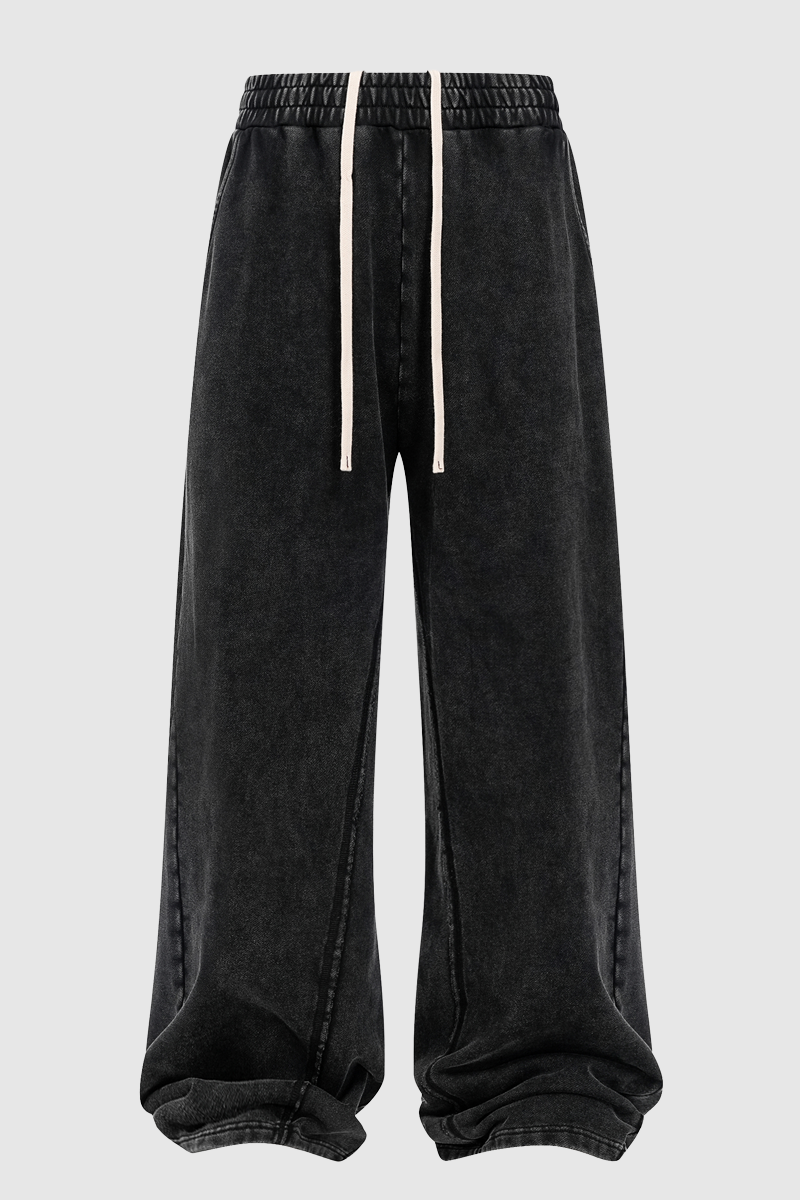 Men's Fall Clothing Cotton - Raw-Edge Patchwork Pants