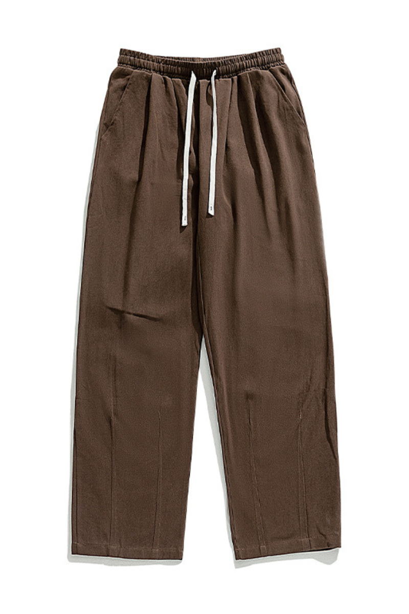 Men's Spring Japan Draped Double Pleated Fleece Pants