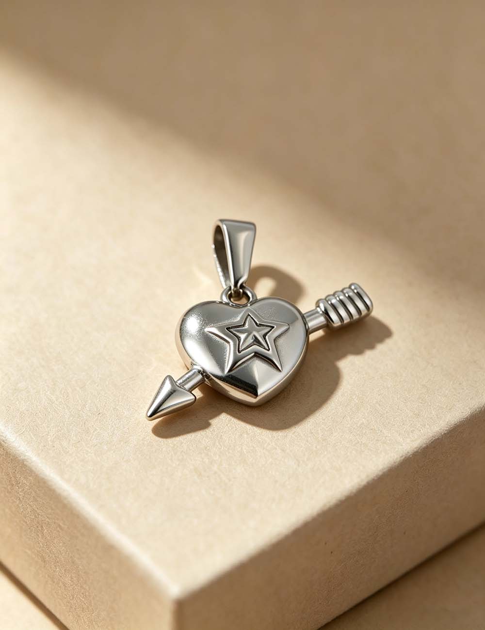 Ladies Heart Key Cross Gold Plated Pendant Charms