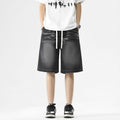 Men's Summer Gradient Tie-Dye Drawstring Denim Shorts