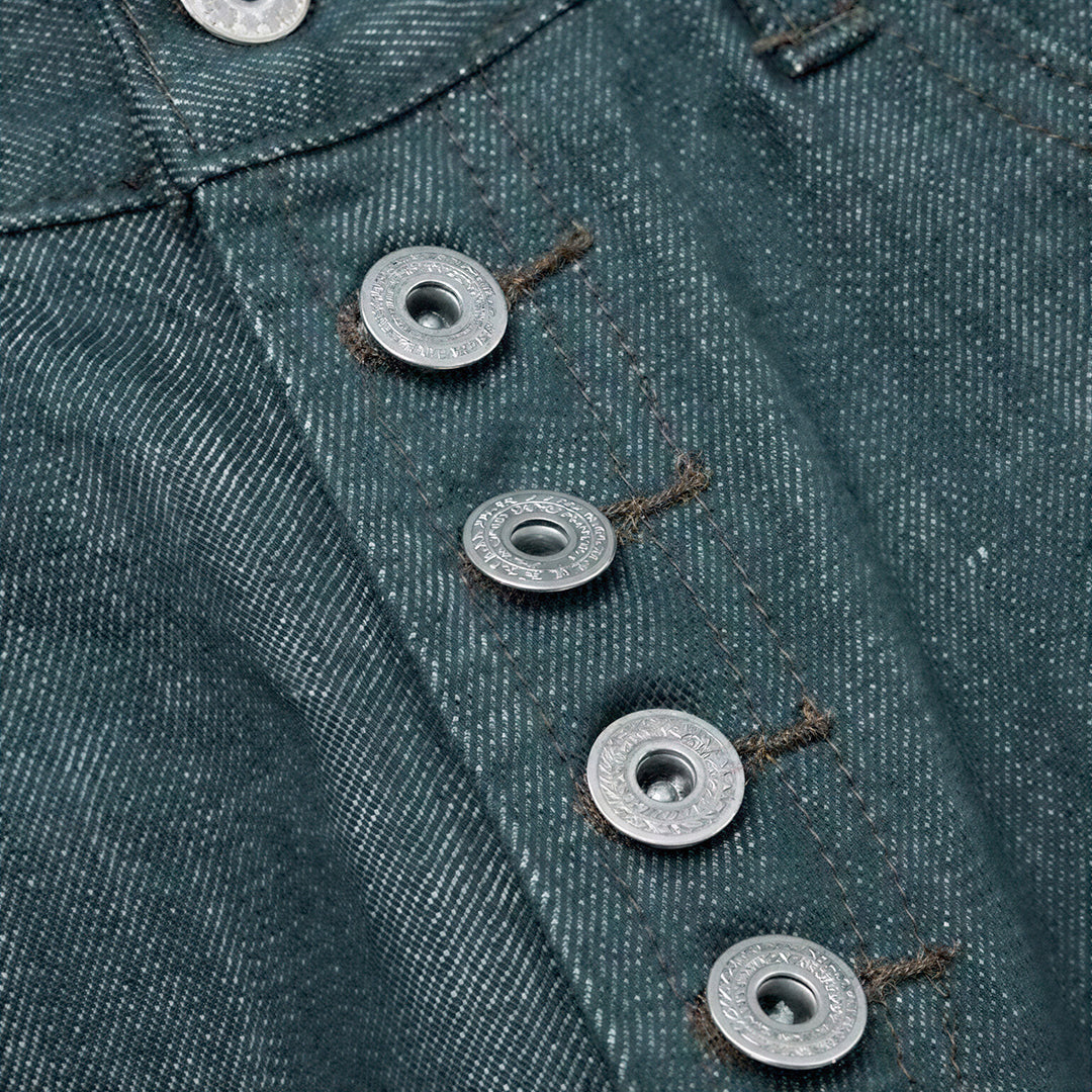 Men's Spring Cotton Button Fly Wide-Leg Flare Denim Jeans