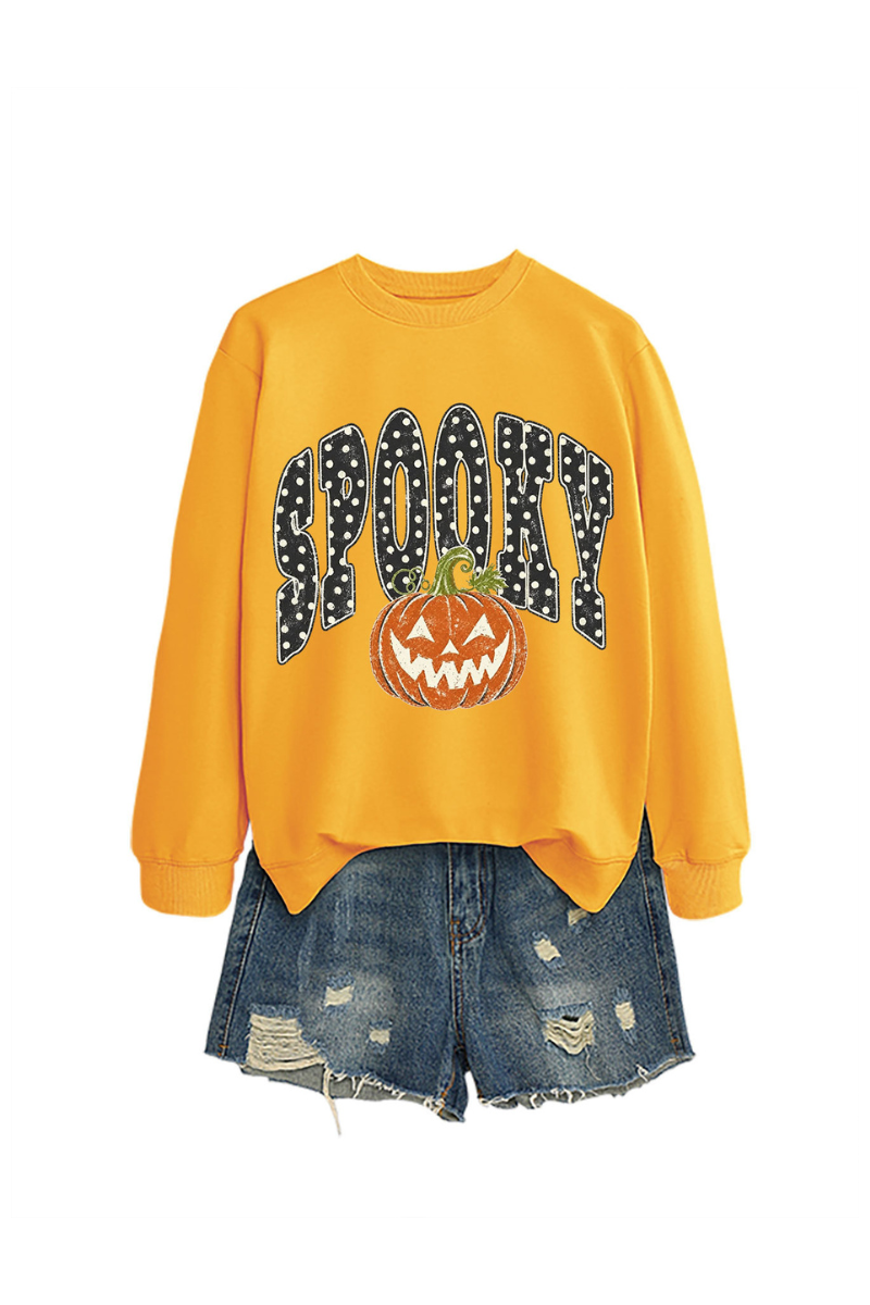 Unisex Fall Clothing Halloween Spooky Pumpkin Sweatshirt