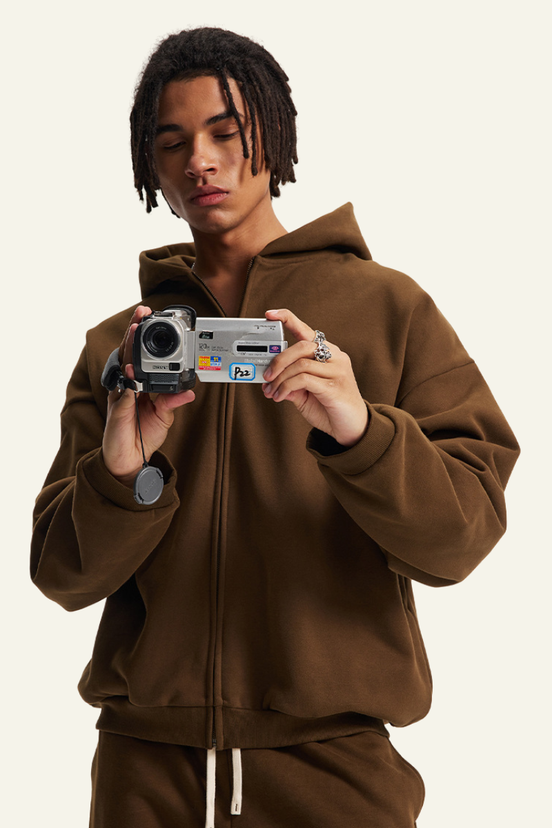 Men's Fall Clothing Streetwear Full Zipper Hoodie Jacket