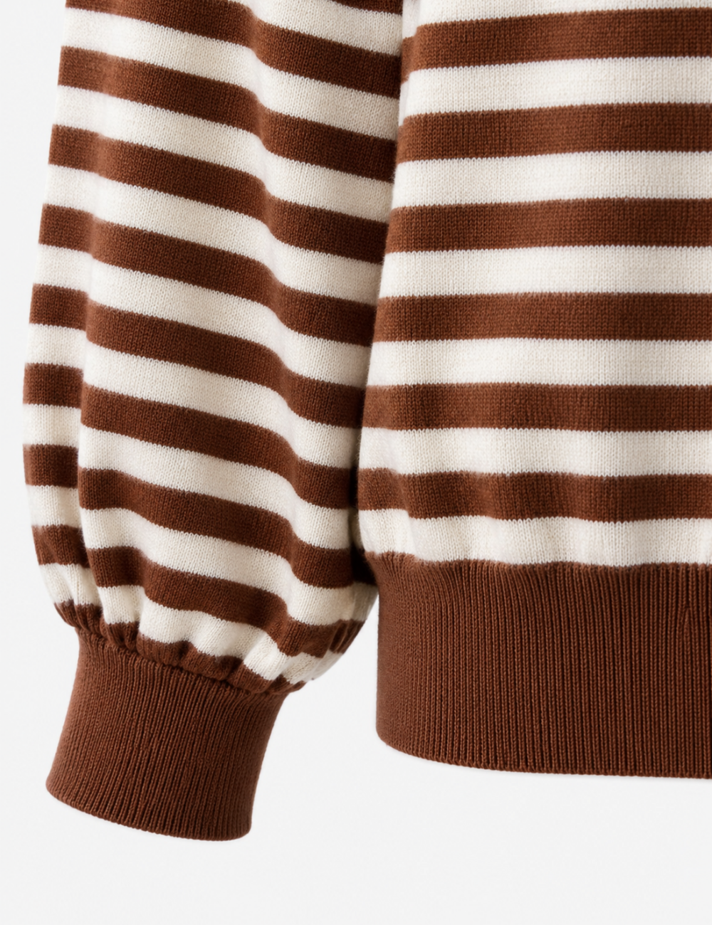Ladies Stripe Back Cutout Long Sleeve Knit Sweater