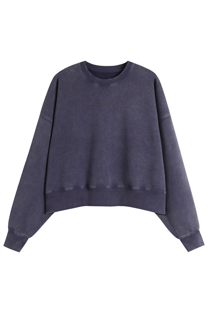 Women's Fall Clothing Dazzling-Wash Cropped Crew Sweatshirt